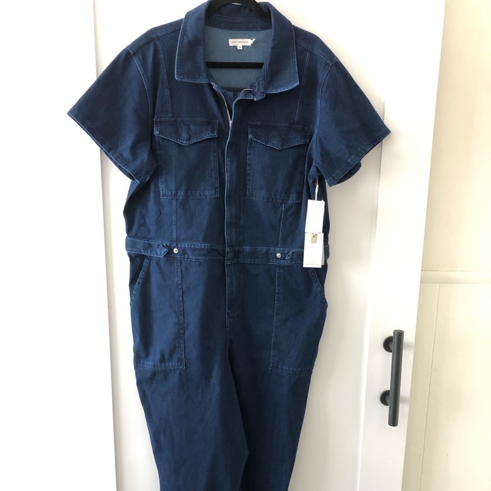 Good American Blue Denim Jumpsuit 6 3X 22/24 - Picture 3 of 14